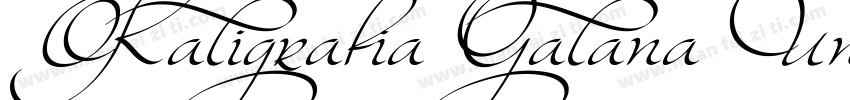 Kaligrafia Galana Uno字体转换